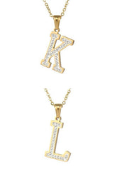 FASHION ALPHABET PENDANT NECKLACE