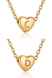 HEART A-Z ALPHABET INITIALS PENDANT NECKLACE