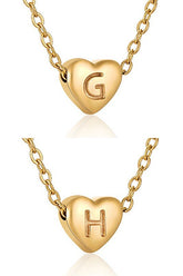 HEART A-Z ALPHABET INITIALS PENDANT NECKLACE