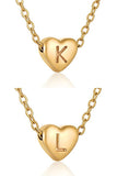 HEART A-Z ALPHABET INITIALS PENDANT NECKLACE