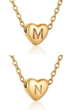 HEART A-Z ALPHABET INITIALS PENDANT NECKLACE