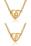 HEART A-Z ALPHABET INITIALS PENDANT NECKLACE