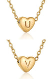 HEART A-Z ALPHABET INITIALS PENDANT NECKLACE