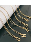 FASHION TEXTURE ALPHABET INITIAL NECKLACE