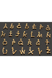FASHION TEXTURE ALPHABET INITIAL NECKLACE