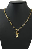 INITIALS PENDANT TRENDY LARIAT NECKLACE