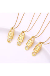 ALPHABET INITIAL PANDANT NECKLACE