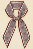 STRIPED PRINT SILK SCARVES