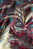 SOFT CHUNKY CHECKED GIANT SCARVES SHAWL CAPE