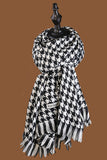 WOMEN PLAID PATTERN FRINGE HEM SCARF