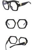 WOMEN GEOMETRIC FRAME EYEGLASSES