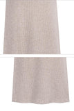 SLIT BACK HIGH WAIST BAND WARM LONG SKIRT - Doublju
