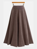 MIDI LENGTH HIGH WAIST CASUAL SKIRT - Doublju