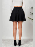 WOMEN FRONT BUTTONED CORDUROY UMBRELLA SKIRT