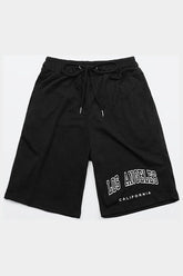 WOMEN ELASTIC WAIST BLACK SHORTS - Doublju