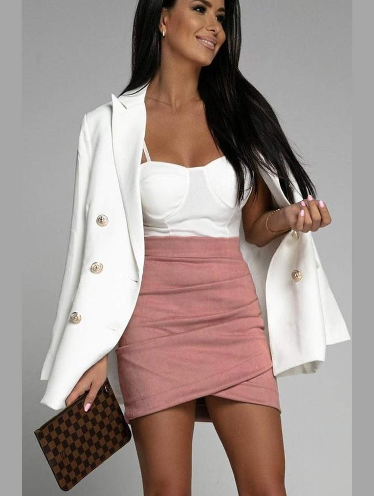 WOMEN HIGH WAIST WRAP MINI SKIRT - Doublju