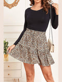 FLORAL A LINE SHORT PRINTING SKIRT FOR WOMEN - Doublju