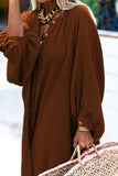 WOMEN LOOSE FIT OVERSIZED BUTTON DOWN MAXI DRESS