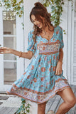 SUMMER PRINT SMALL FRESH HOLIDAY DRESS - Doublju