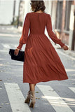 SLIM FIT WAIST CASUAL DRESS - Doublju