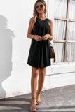CASUAL SLEEVELESS SHORT DRESS - Doublju