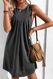 CASUAL SLEEVELESS SHORT DRESS - Doublju