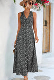 CUT OUT BACK DETAILED PATTERNED WOMEN DRESS - Doublju