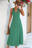 CUT OUT BACK DETAILED PATTERNED WOMEN DRESS - Doublju