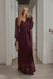 SLIT DRESS WITH SEQUIN - Doublju