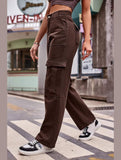 MULTI POCKET CASUAL DENIM PANTS - Doublju