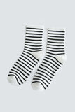 STRIPE PATTERN COZY COTTON ANKLE CREW SOCKS