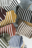 STRIPE PATTERN COZY COTTON ANKLE CREW SOCKS