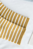 STRIPE PATTERN COZY COTTON ANKLE CREW SOCKS