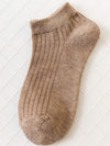 SOLID COLOR BREATHABLE COTTON SOCKS