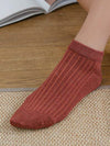 SOLID COLOR BREATHABLE COTTON SOCKS