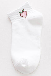 TRENDY FRUIT PRINTED ANKLE SOCKS