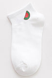 TRENDY FRUIT PRINTED ANKLE SOCKS