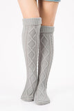 LOZENGE PATTERN KNIT SOCKS