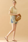 HOLLOW KNITTED BEACH WEAR SWIM COVER UP - Doublju
