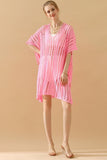 HOLLOW KNITTED BEACH WEAR SWIM COVER UP - Doublju