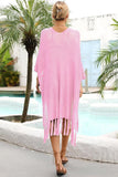 TASSEL DETAILED KNIT BEACH WEAR COVER UP - Doublju