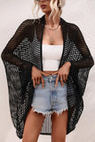 HOLLOW KNITTED BEACH WEAR COVER UP - Doublju