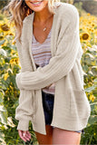 WOMENS KNITTED OPEN FRONT CARDIGAN - Doublju