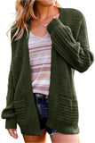 WOMENS KNITTED OPEN FRONT CARDIGAN - Doublju