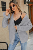 WOMENS LONGSLEEVE RUFFLED DETAIL CARDIGAN - Doublju