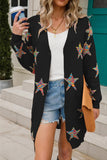 WOMENS OPEN FRONT KNITTED CARDIGAN - Doublju