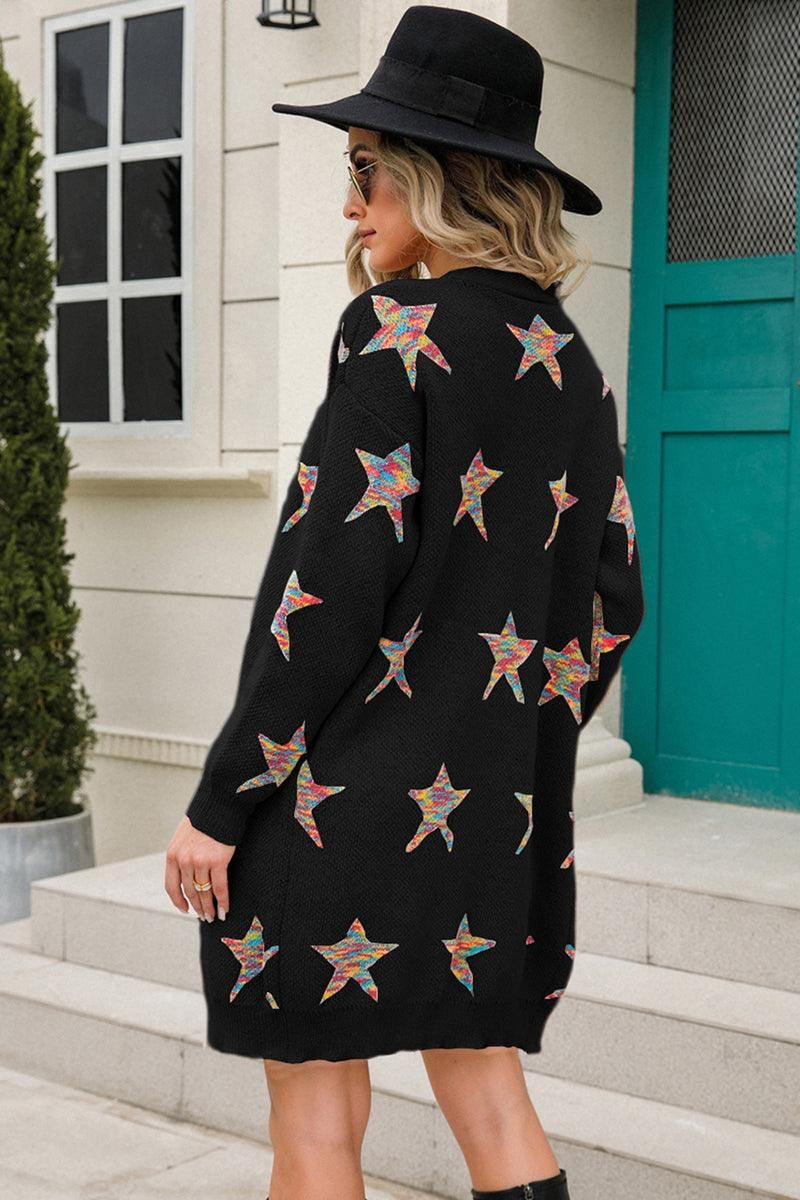 WOMENS OPEN FRONT KNITTED CARDIGAN - Doublju