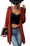 CABLE KNIT CASUAL HOODIE CARDIGAN - Doublju