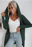 DAILY SOLID HOODIE CARDIGAN WITH POCKETS - Doublju