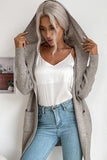 DAILY SOLID HOODIE CARDIGAN WITH POCKETS - Doublju